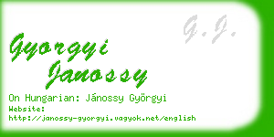 gyorgyi janossy business card