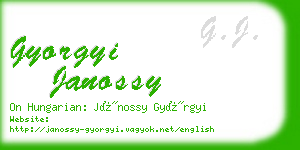 gyorgyi janossy business card